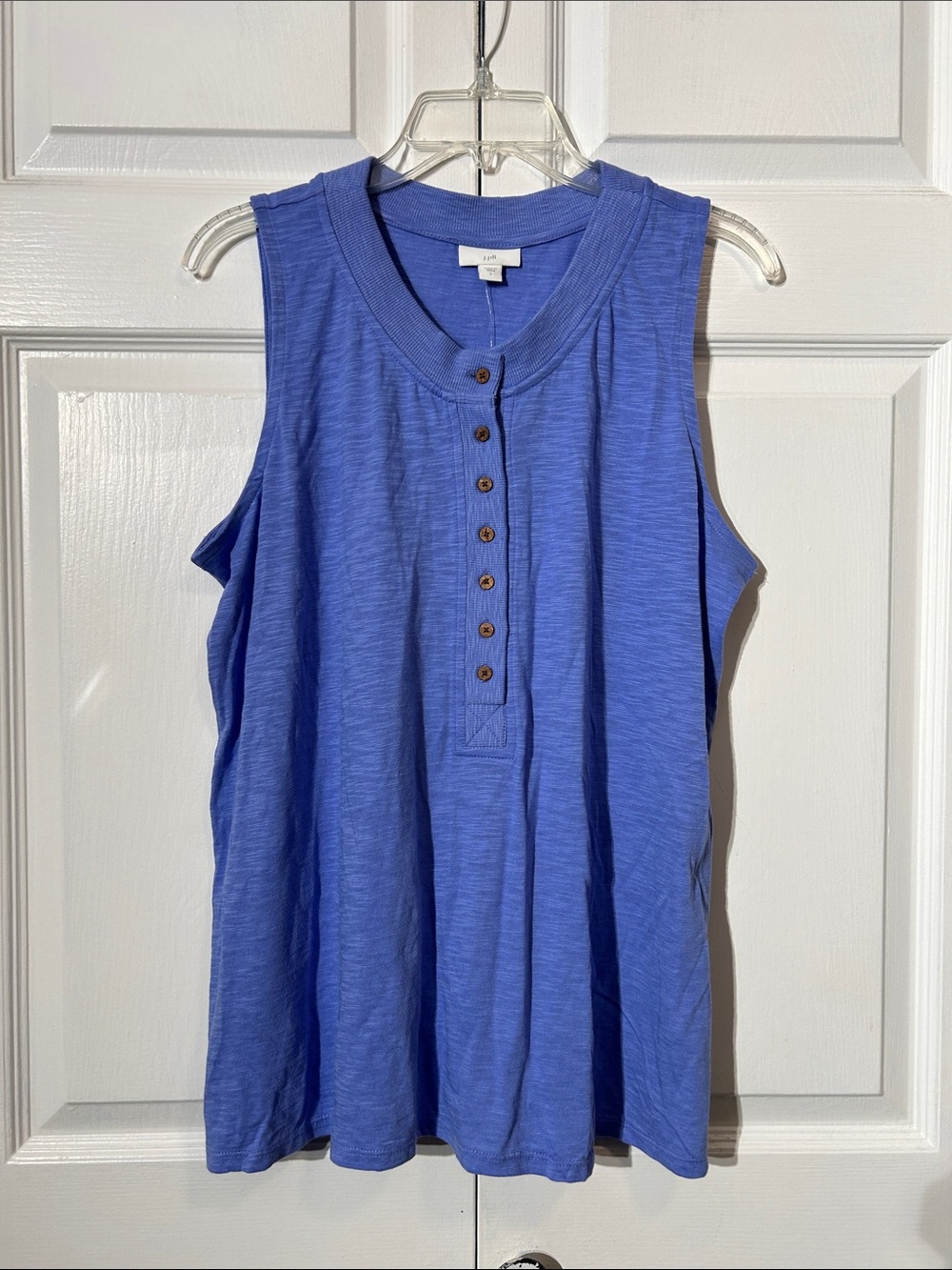 NWT J.Jill Cotton Tencel Modal Slub Sleeveless Tank Top Size L Large Viola J Jil